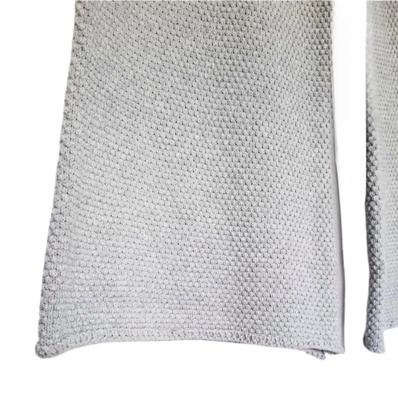 FREE PEOPLE Hailee Waffle Knit Wide Leg Relaxed Pull On Pants in Light Grey sz S - Picture 11 of 13